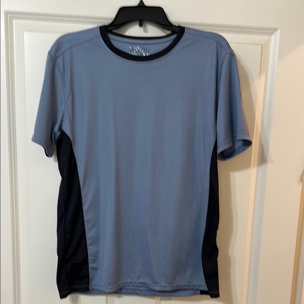 Level Ten Blue and Black Short Sleeve Performance‎ Tee